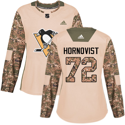 Adidas Penguins #72 Patric Hornqvist Camo Authentic Veterans Day Women's Stitched NHL Jersey